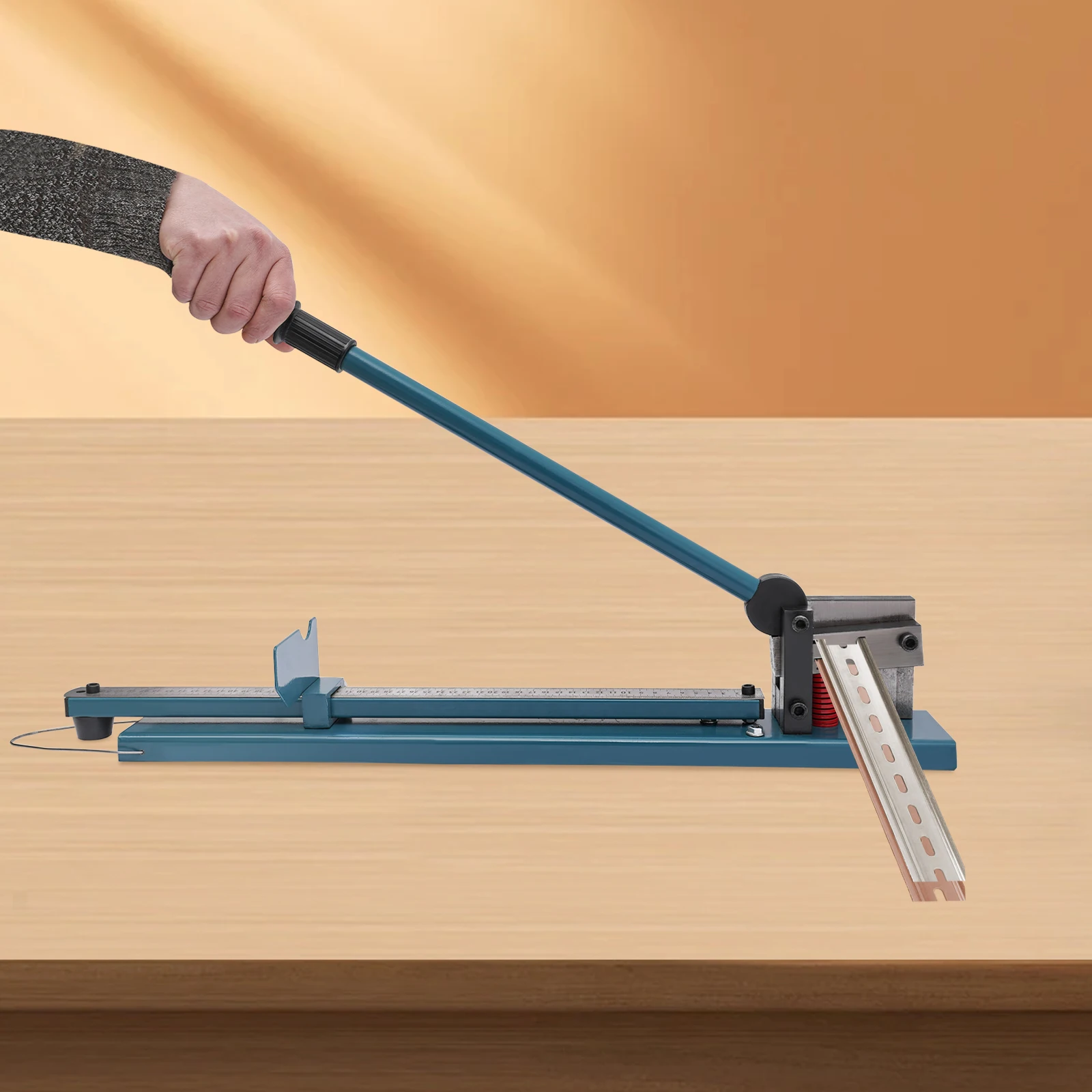 DC-35 دليل آلة قطع السكك الحديدية دليل قاطع السكك الحديدية مع مسطرة قياس 35-40 سنتيمتر عرض القطع لقطع قضبان توجيه الألومنيوم #1