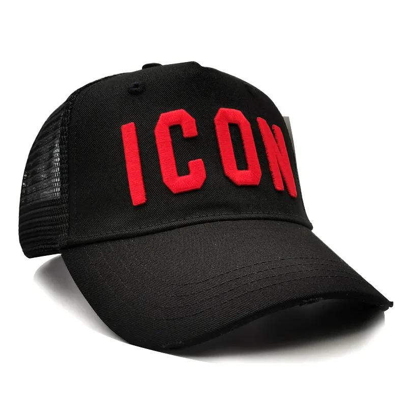 2022 New Fashion Customized Cotton Baseball Caps ICON Logo Letters High Quality Cap Men Women Hat Black Cap Dad Hats Casquette W