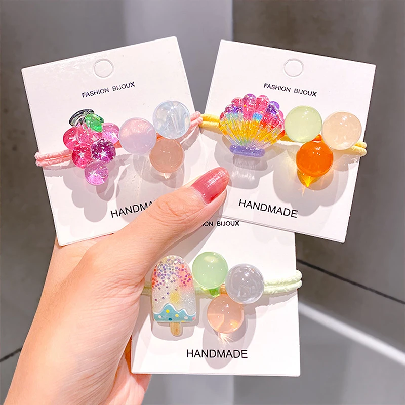 Children's Hair Accessories New Baby Rubber Band Jelly Transparent Cartoon Stars Does Not Hurt The Hair Headdress