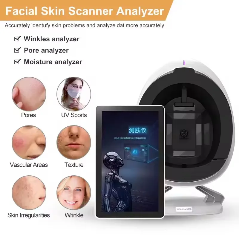 

AISIA Q1 3D Professional AI Intelligent Skin Analysis Face And Laser Hair Removal Aopvui Machine Skin Scanning Freckle Detection