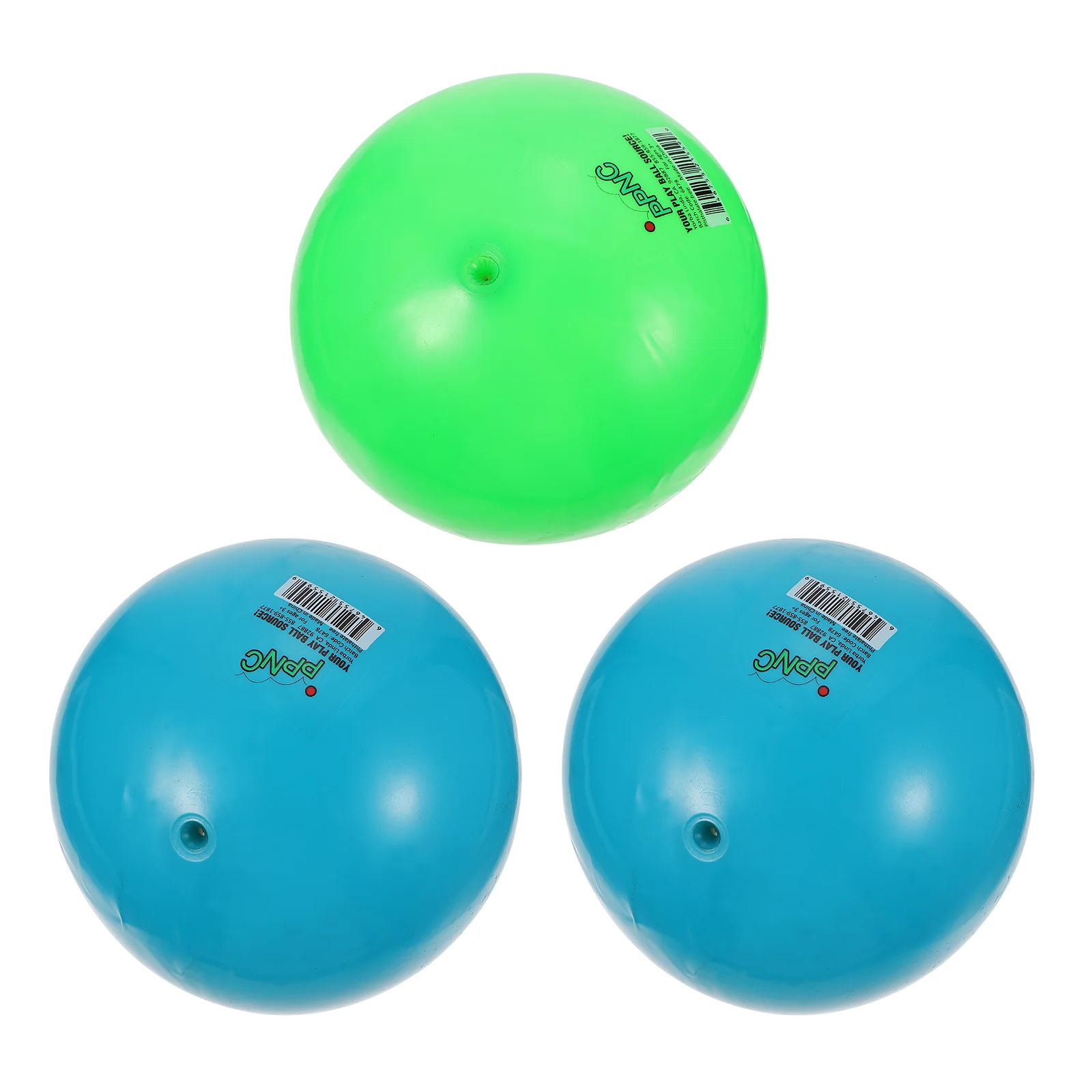 3 Pcs Inflatable Play PVC Balls Kids Toy Beach Playing for Thickened Children Water