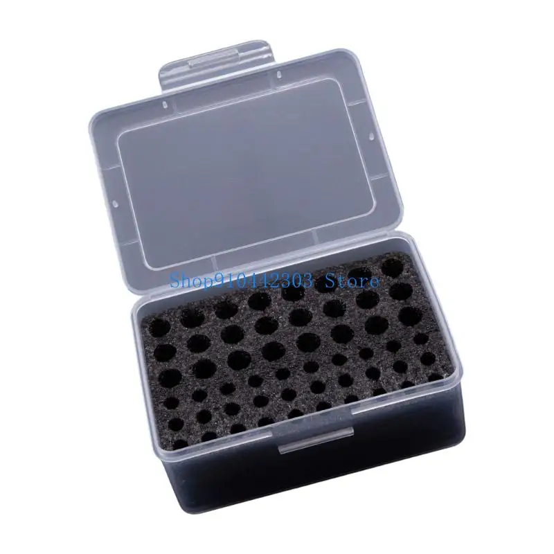 652F Portable Battery Organizers Holding 54 2A 3A Batteries with Intelligent Compartment Moisture Proof Seal for Travel Use