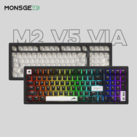 MonsGeek M2 V5 VIA Mechanical Keyboard/Barebone Kit Aluminum 1800 Compact Size Rapid Disassemble RGB Hot Swap Tri-mode Keyboard