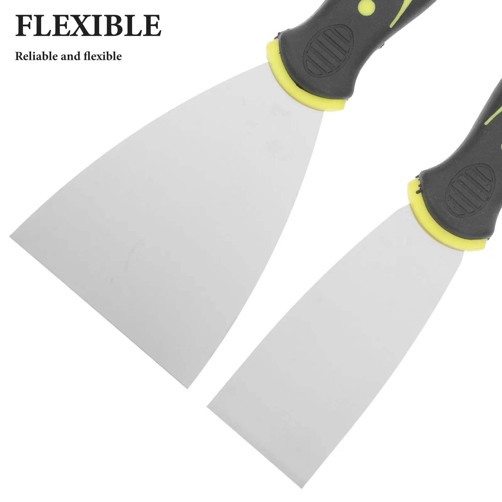 4Pcs Stainless Steel Drywall Taping Knives Set 1.5 3 4 6 Inch Flexible Blades Ergonomic Handles with Hanging Holes for Paint