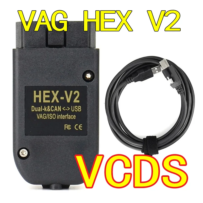 

Кабель HEX-V2 VCDS V25.3: диагностический инструмент, USB-интерфейс, адаптер, автомобильный разъем, многоязычный сканер OBD2, кабель HEX V2