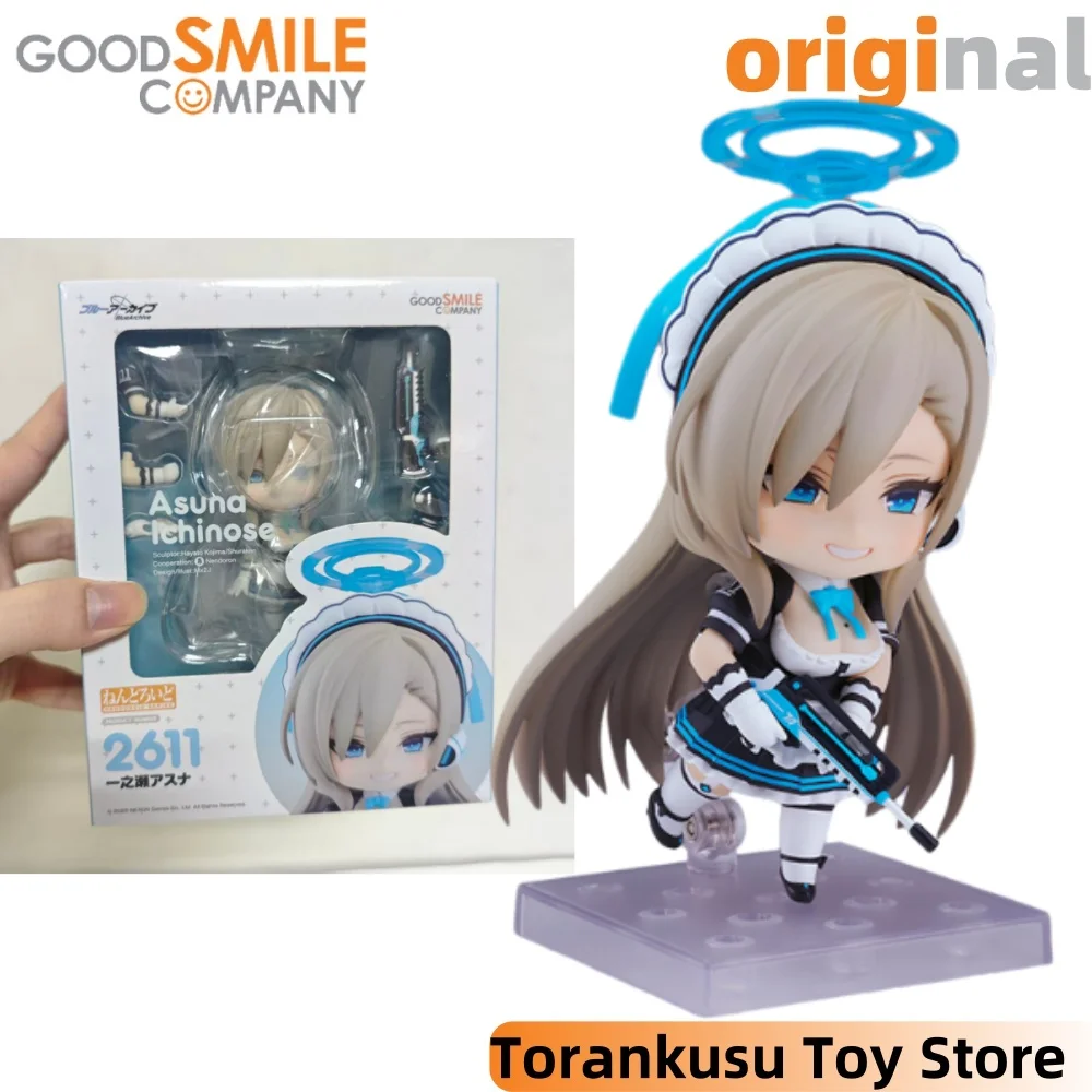 

Blue Archive Anime Ichinose Asuna 2611 Replaceable Emoji Figurine Action Figures Model Figurine Original Figuarts