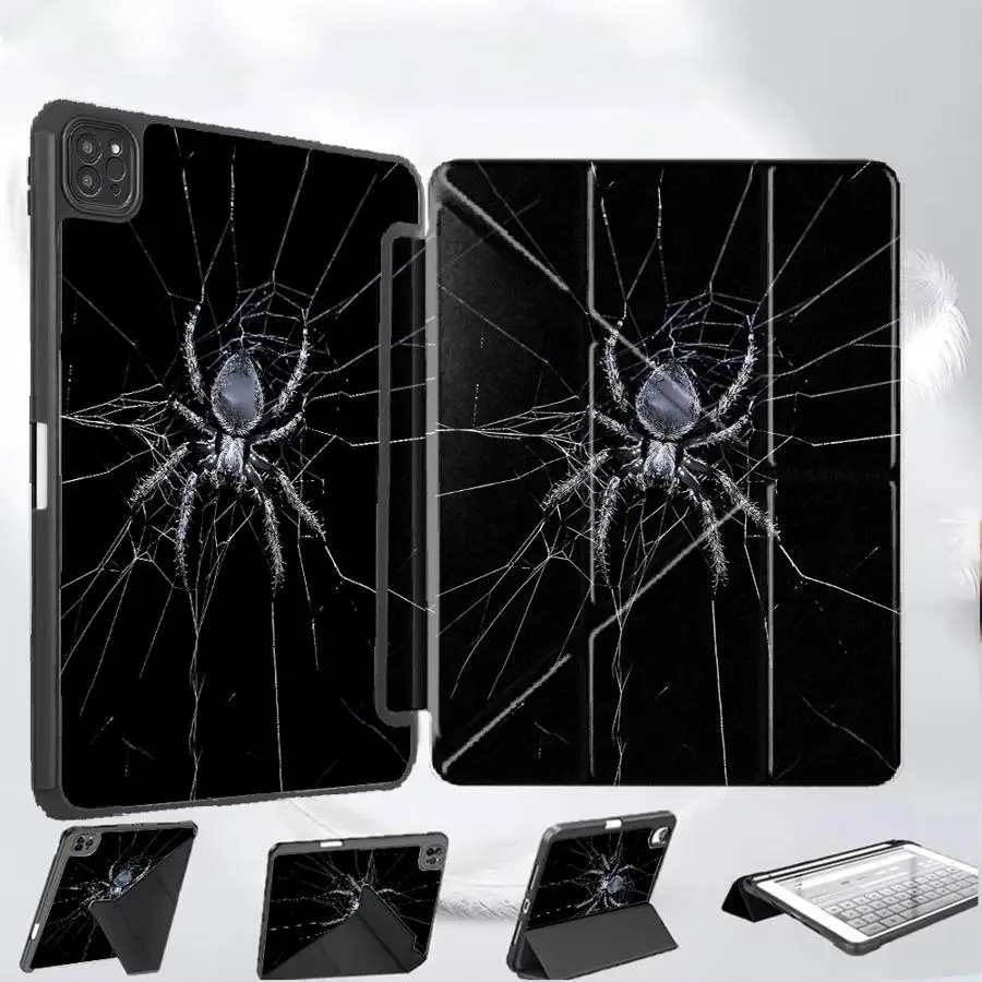 

Чехол-подставка Dark Spider для планшетов iPad Pro 11-го, 10-го, 9-го, 8-го, 7-го поколений, 12.9 дюймов, Air 4, 5, M3, M2, M4, 11 дюймов, Mini 6, 7, Pro 2025