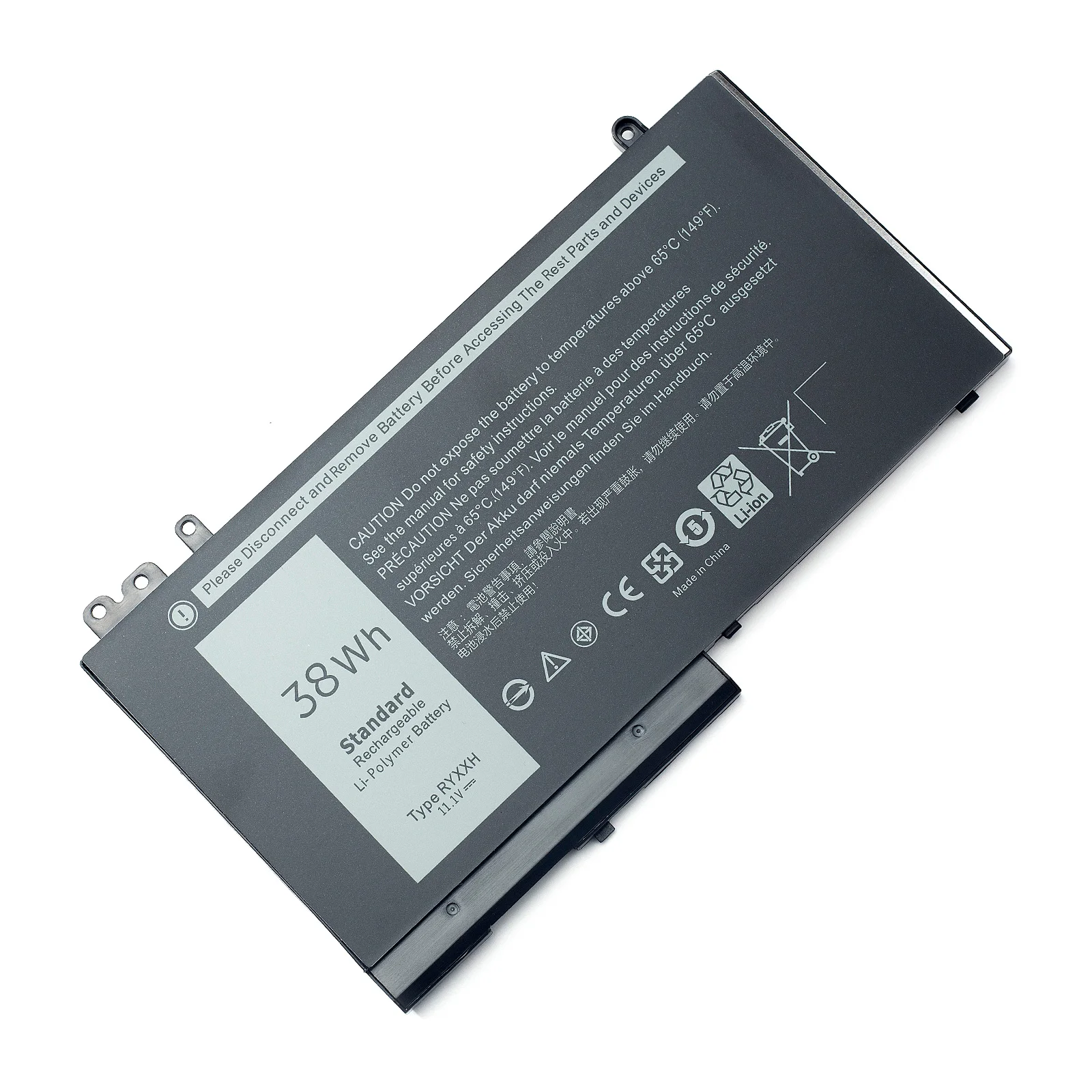 BNEW RYXXH-Bateria do portátil para Dell Latitude, 12, 5000, 11, 3150, 3160, 3550, E5250, E5450, E5550 Series, 3Cell, Li-Polymer Battery