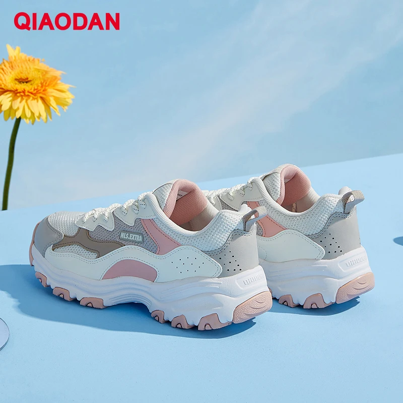 QIAODAN Leisure Shoes Women 2023 Fashion Sports Shoes Elegant Comfortable Breathable Female Sneakers XM4690325 On Sale