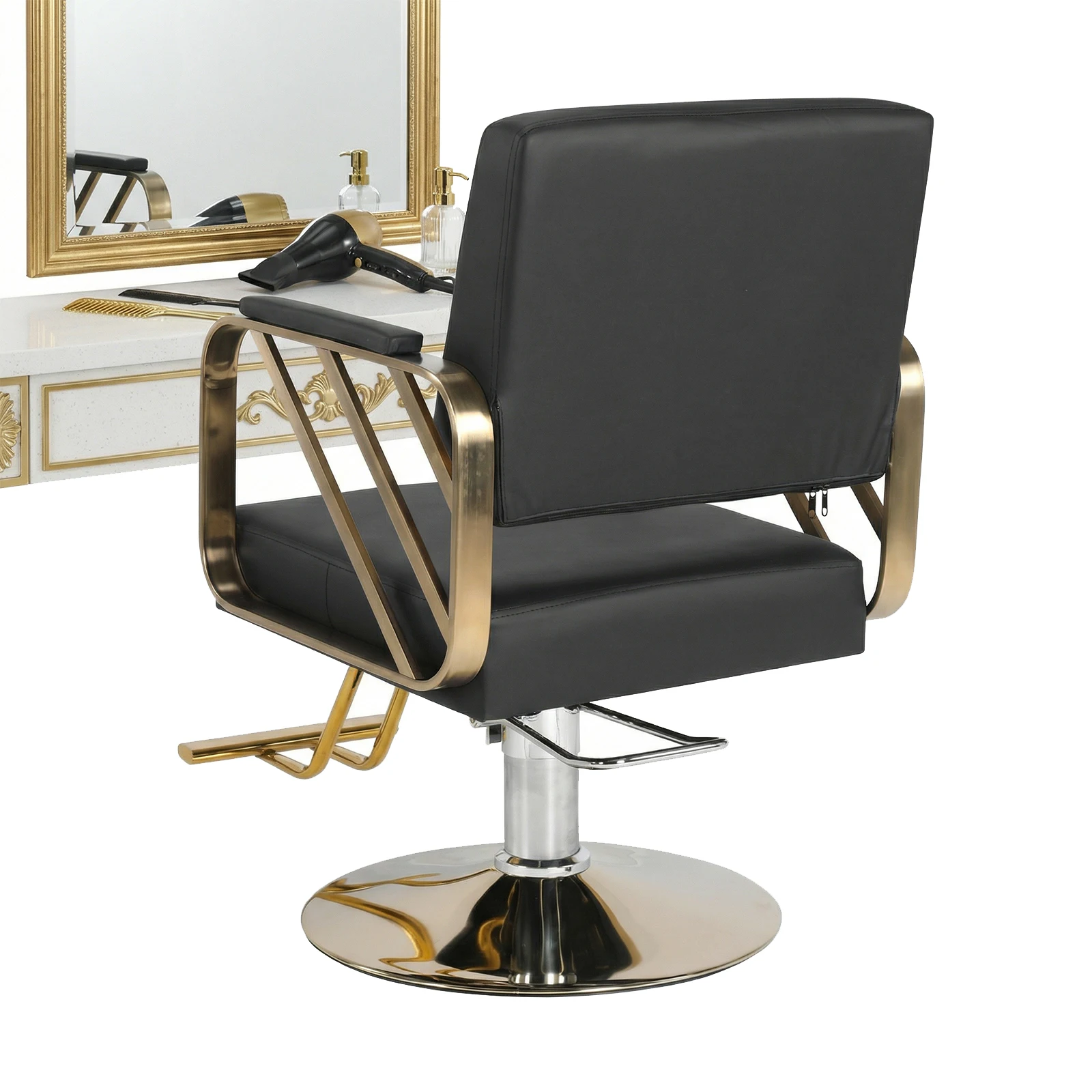 

Styling Chair Capacity 420 Lbs Styling Equipment with Heavy Duty Hydraulic Pump 360 Swivel Adjustable for Home Barbershop