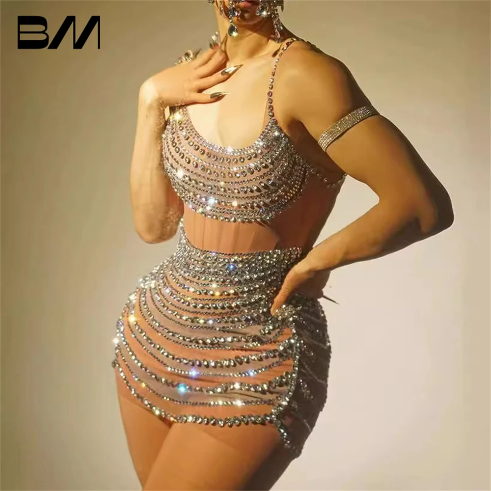 

Real Images Sexy Short Prom Dress Spaghetti Straps Crystals Rhinestones Corset Women's Party Gown Illusion Formal Cocktail Dress