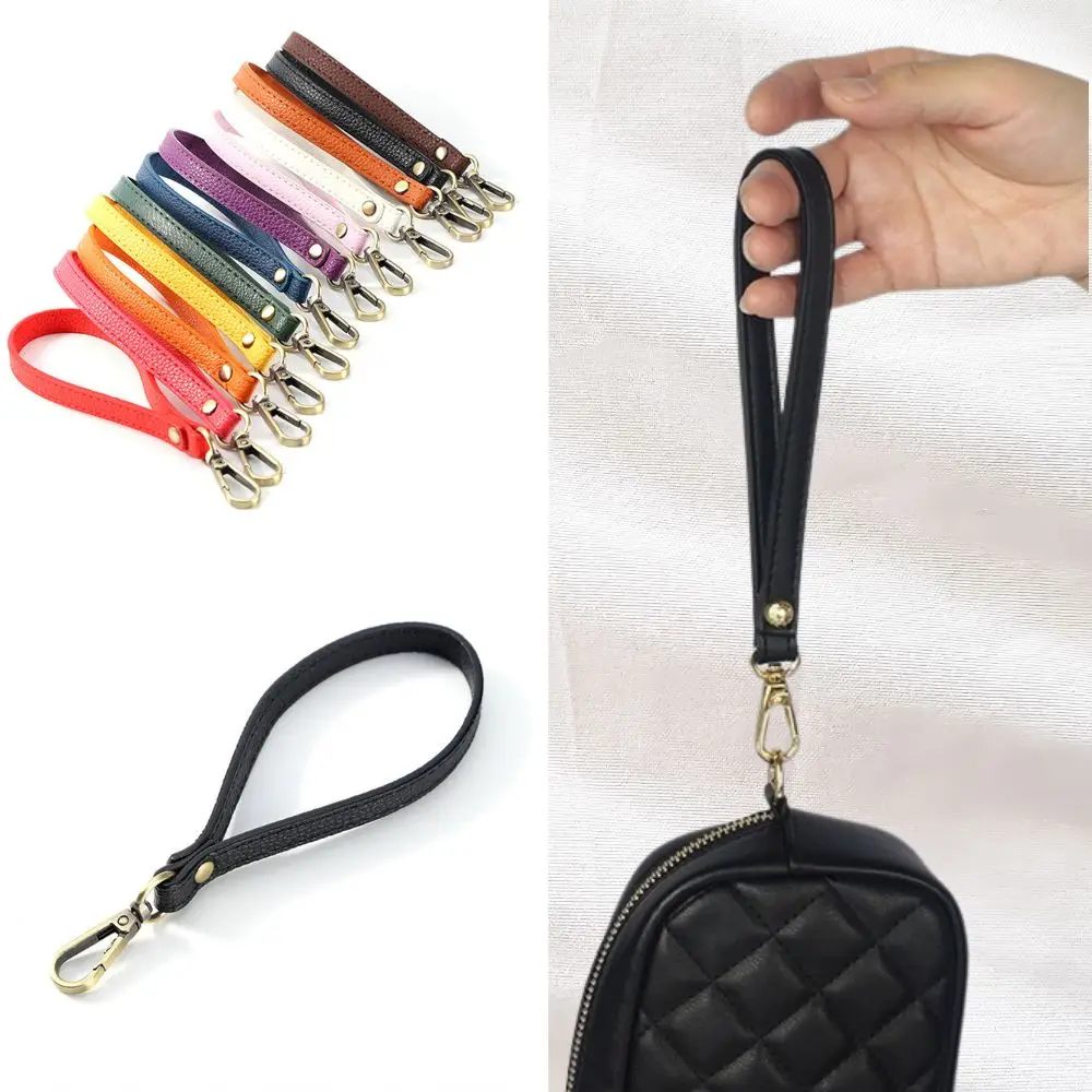Dragonne de rechange en cuir souple portable pour femme, poignée courte, sac à main, accessoires de sac environnemental, bricolage, portefeuille,