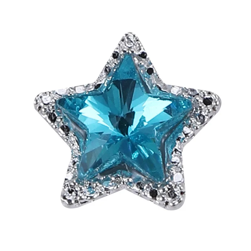 10PCS 3D Nail Art Decorations Stars Rhinestone Charms Supplies Luxury Alloy Parts For Manicure Deco Nails Decoration Accessories