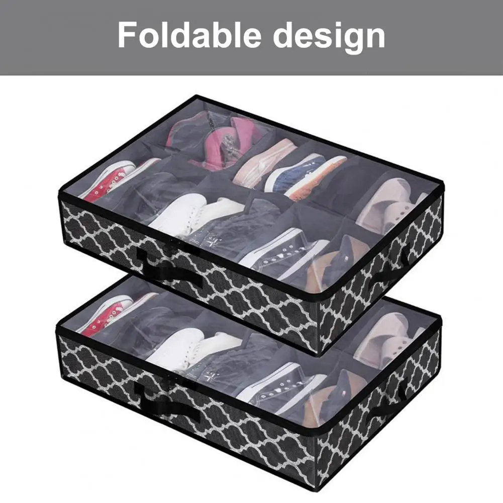 Sealed Well Non Woven Fabric Foldable Under-bed Shoes Organizer for Boots