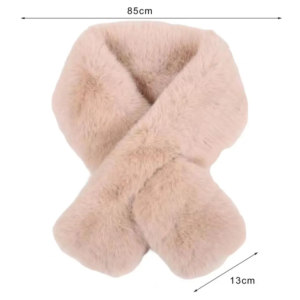 Women Scarf Wrinkle-free Cross Scarf Anti-fade Neck Protection  Pretty Windproof Winter Girls Neck Warmer