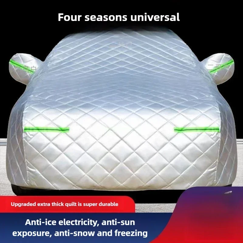 Car Cover Against Hail Outdoor Full Cover Rain Sun UV Protection Universal Cotton Suitable For Various Adverse Weather Condition