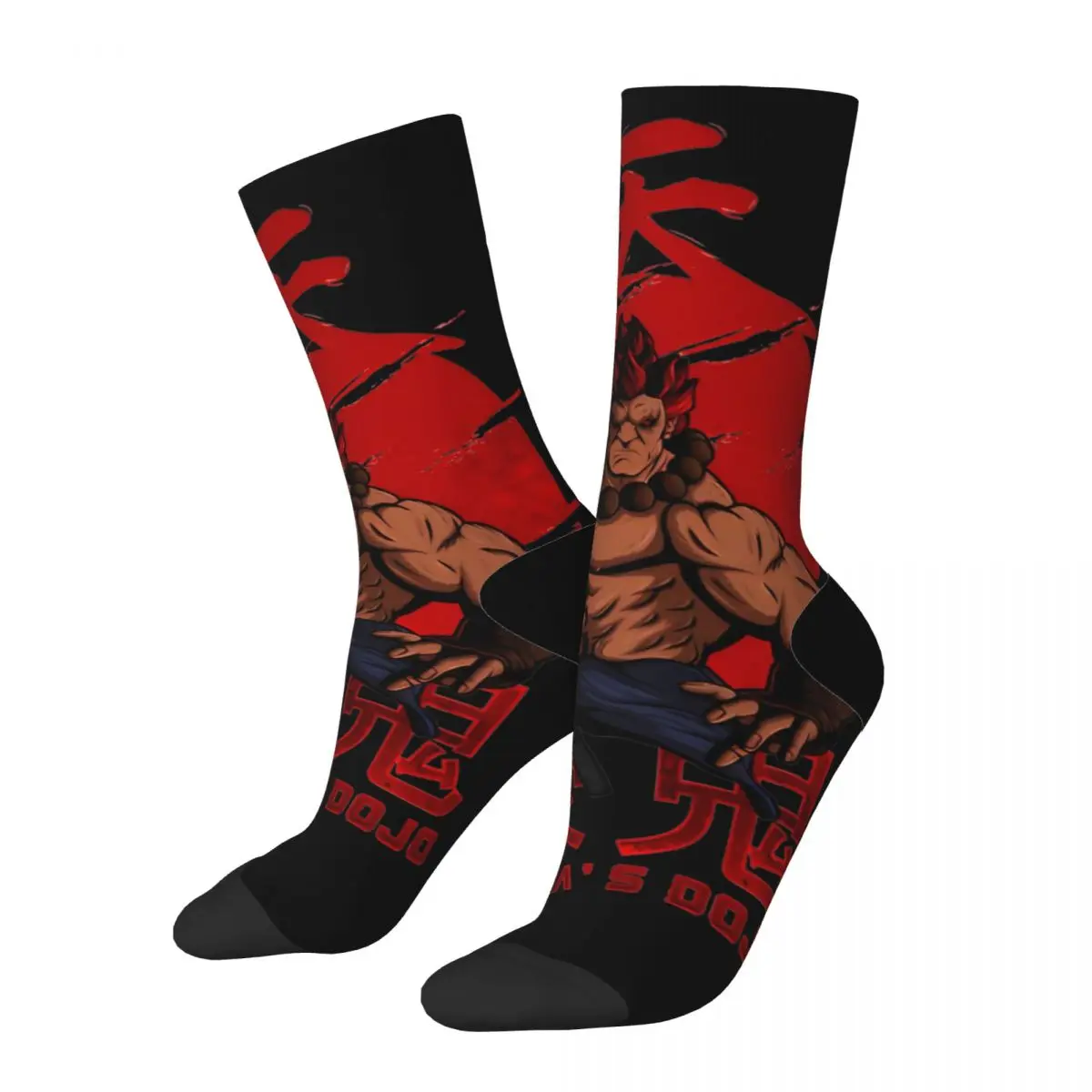 

Happy Funny Male Men Socks Harajuku Akuma's Dojo Sock Street Fighters Sport Women Socks Spring Summer Autumn Winter