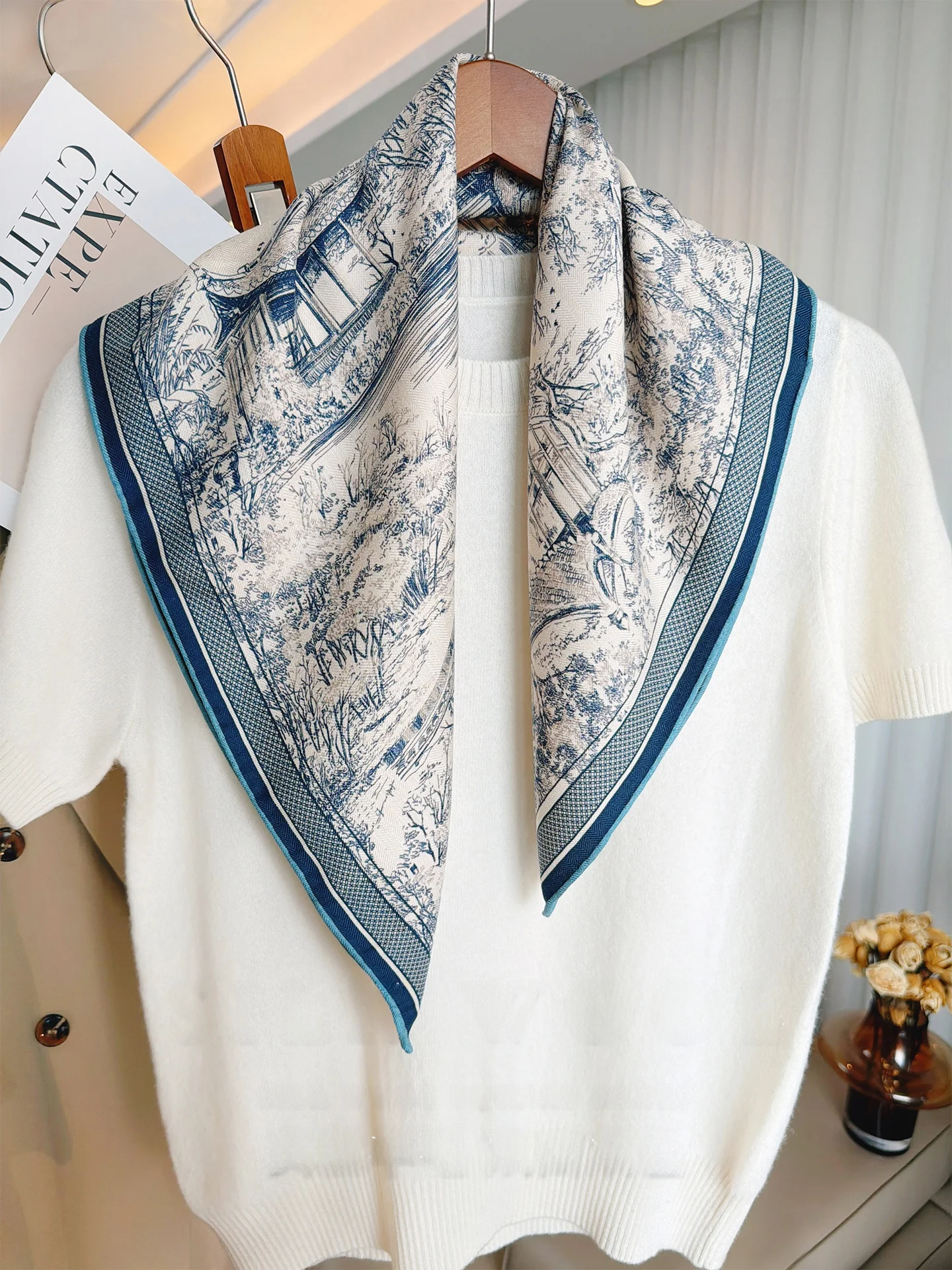 retro-silk-woolen-scarf-small-square-spring-summer-thin-high-end-double-sided-color-block-shawl-comfortable-soft-floral-patte