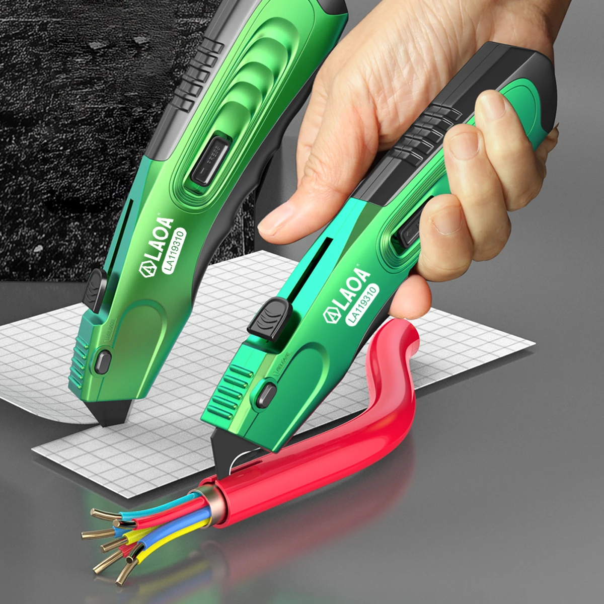 قاطع المرافق شبه المنحرف LAOA القابل للتعديل مع نظام إطلاق ثلاثي هيكل سبائك الألومنيوم شديدة التحمل للأدوات #2