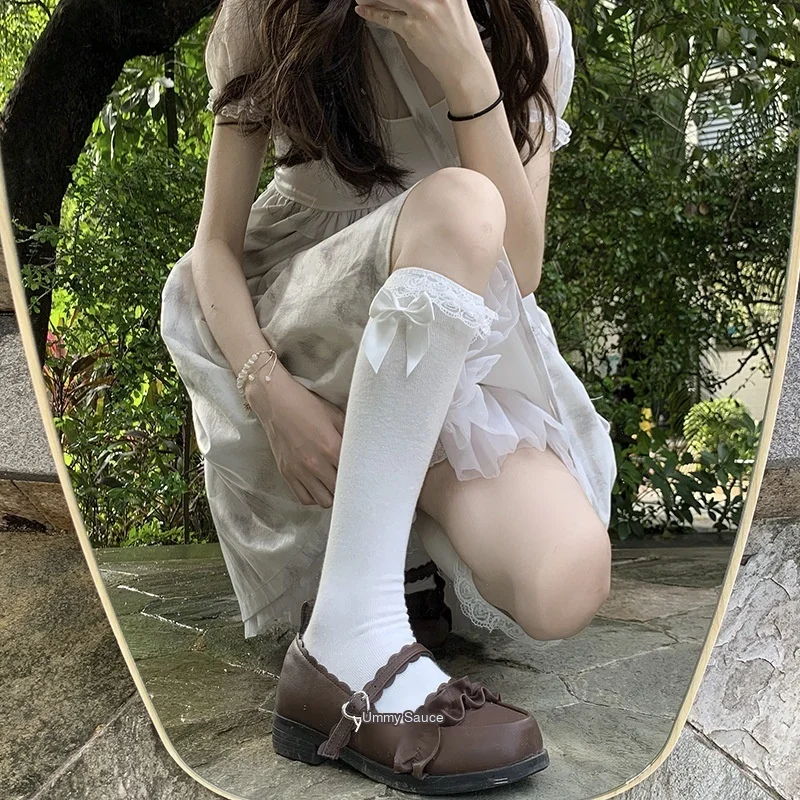 جوارب مريحة مناسبة للساق، ناعمة وجميلة تحافظ على الدفء، ربطة عنق نسائية فريدة من نوعها، ربطة عنق من الدانتيل الرقيق