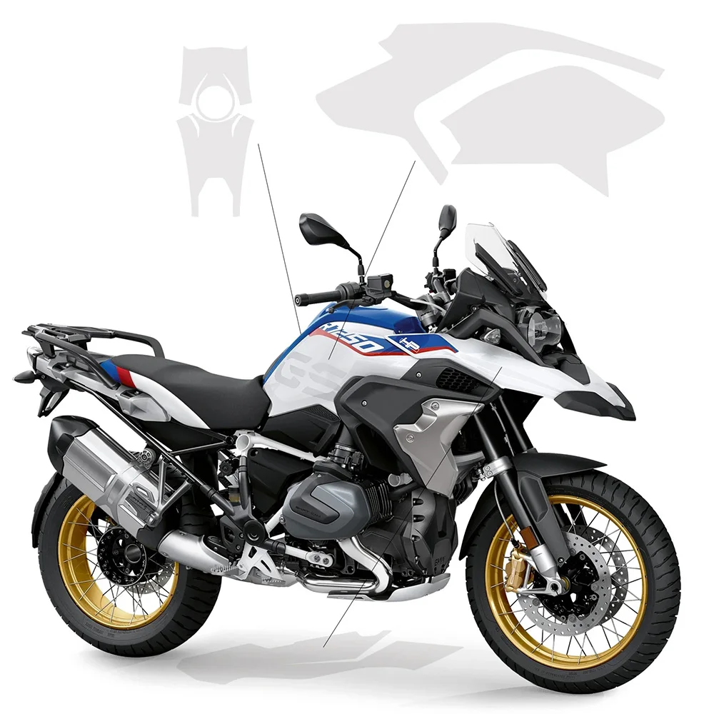 For BMW R1250GS R 1250GS R 1250 GS Accessories PPF Transparent Motorcycle Paint Protection Film TPU Body Anti-scratch Sticker