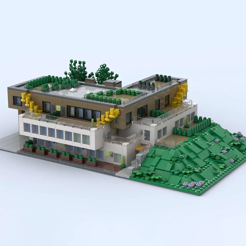 2089pcs MOC Wernersholm Apartments Architectureed Model Building Blocks Christmas Gift Construction DIY Brick Toy Kids Birthday