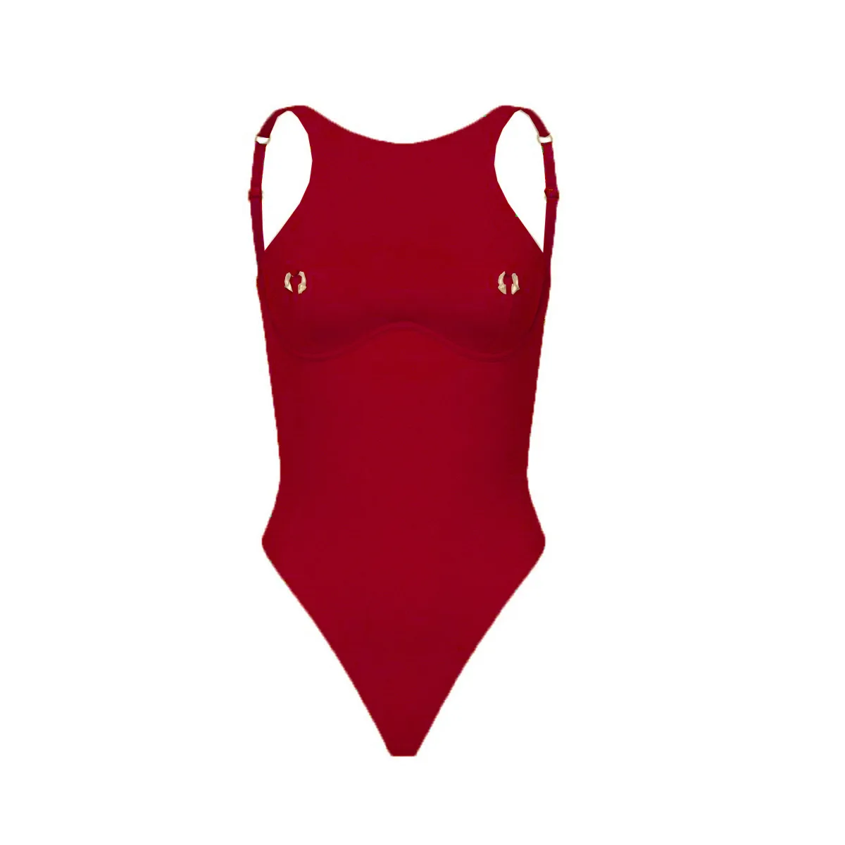 ชุดบิกินี่วันพีซเซ็กซี่สีพื้น ชุดว่ายน้ำสำหรับฤดูร้อน ชุดว่ายน้ำชายหาด สำหรับผู้หญิง