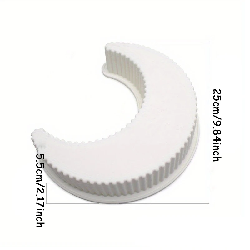1pc Ramadan Mubarak White Moon Silicone Dessert Cake Mold Happy Eid al-Fitr Baking Tools Party Decoration Accessories Supplies
