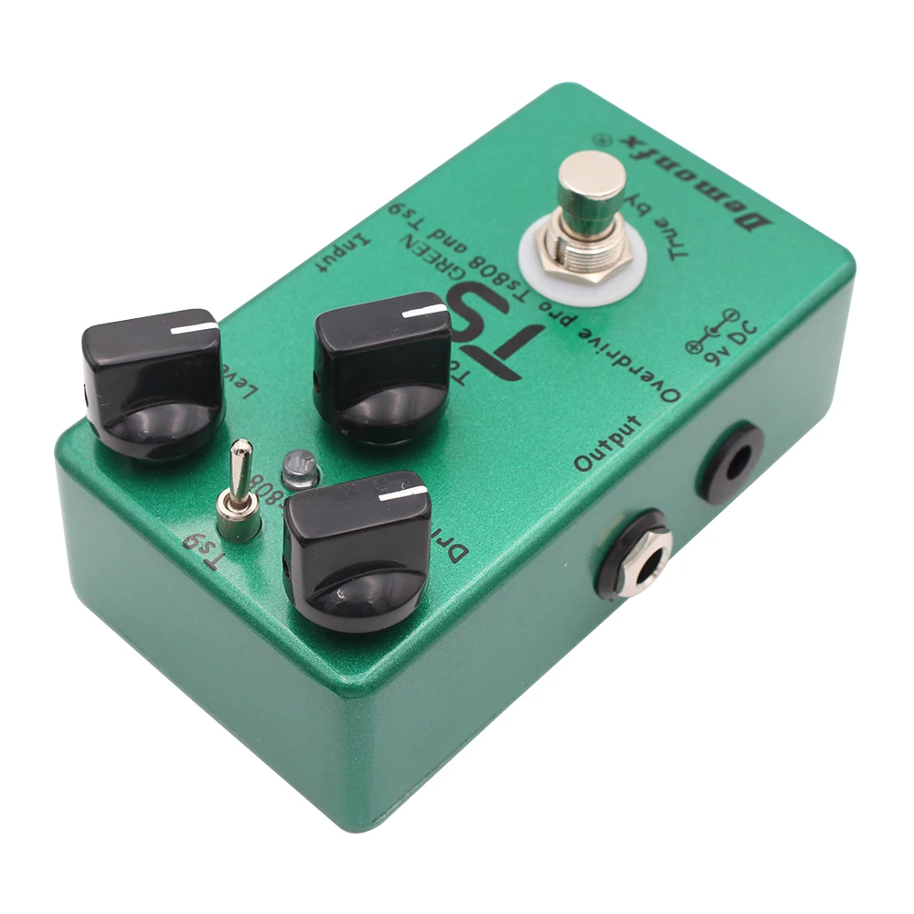 Demonfx-Pedal de efecto de guitarra verde TS, combinación TS9 y TS808, potenciador Overdrive con True Bypass, Nueva Versión