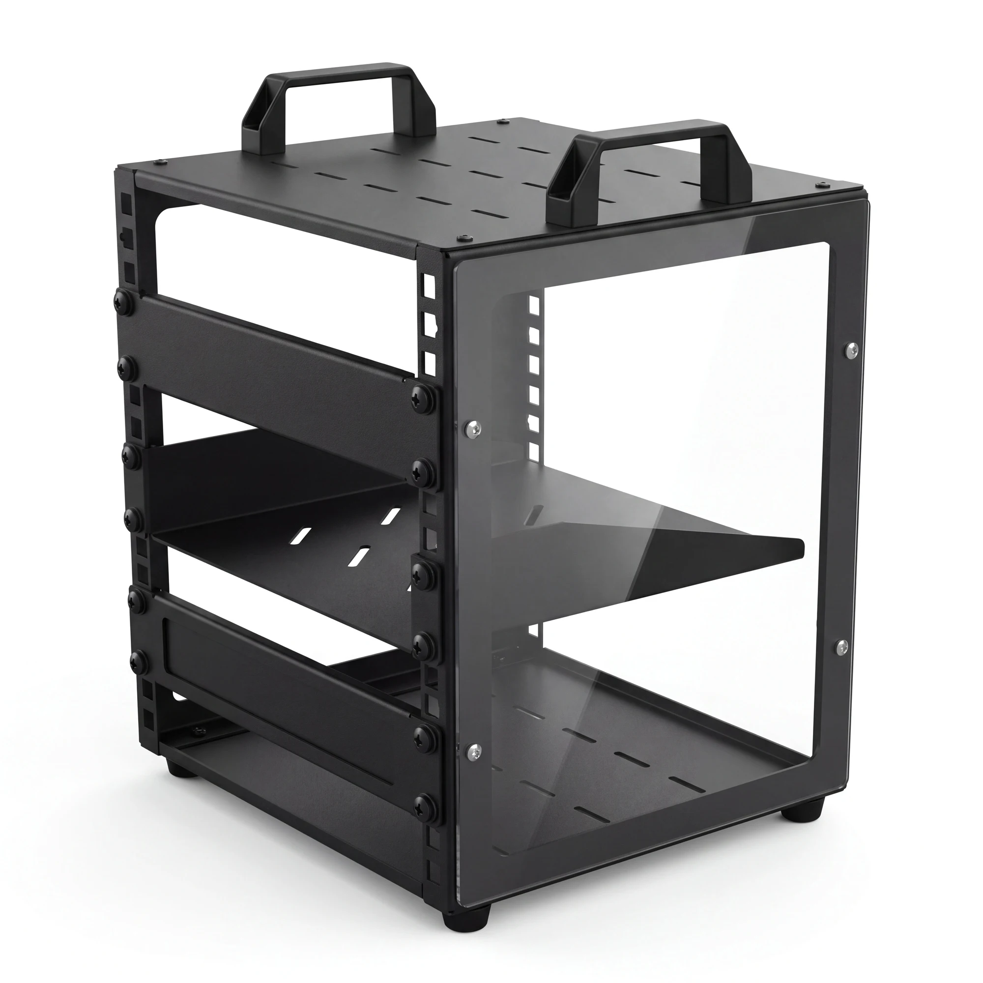 6U/8U 10-Inch Open Cabinet Equipment Rack Household General Purpose Network Server Chassis for Audio, and Video Equipment
