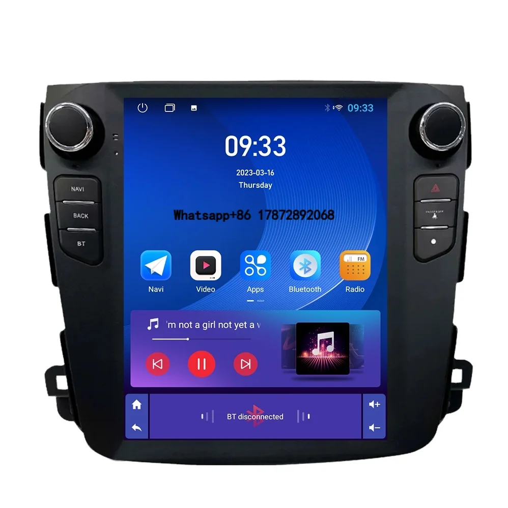 

9.7inch Vertical Screen Android Car Audio for Outlander 2005-2011 Car Autoradio FM/AM Mirror Links Colling Fan