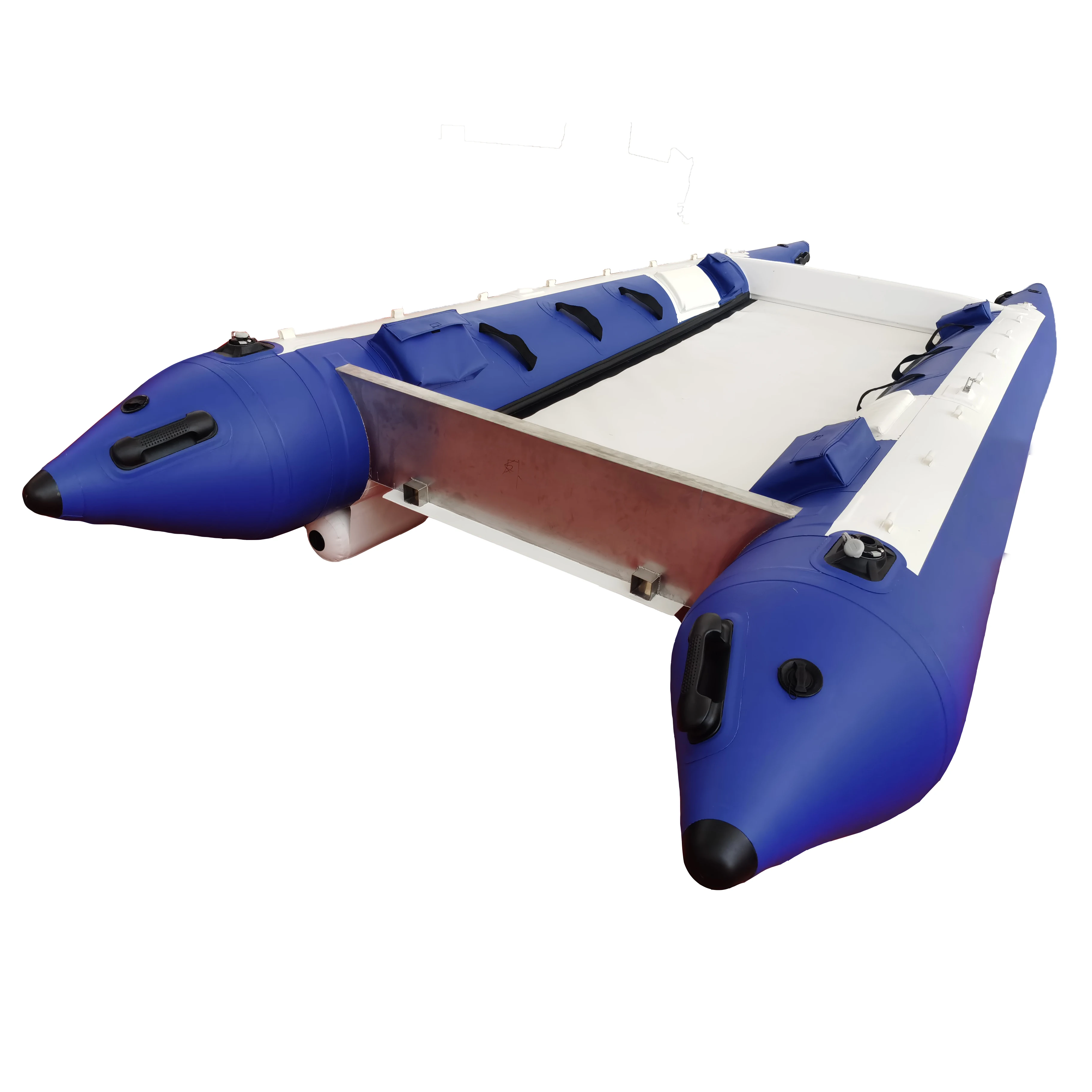 

New Fashion Direct Factory 3.8m 12ft Inflatable High Speed Catamaran Boat Aluminum Floor
