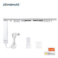 Zemismart Homekit WiFi Smart Electric Curtain Motor with Curtain Rail Track Wall Tuya Remote Control Alexa Google Home Control