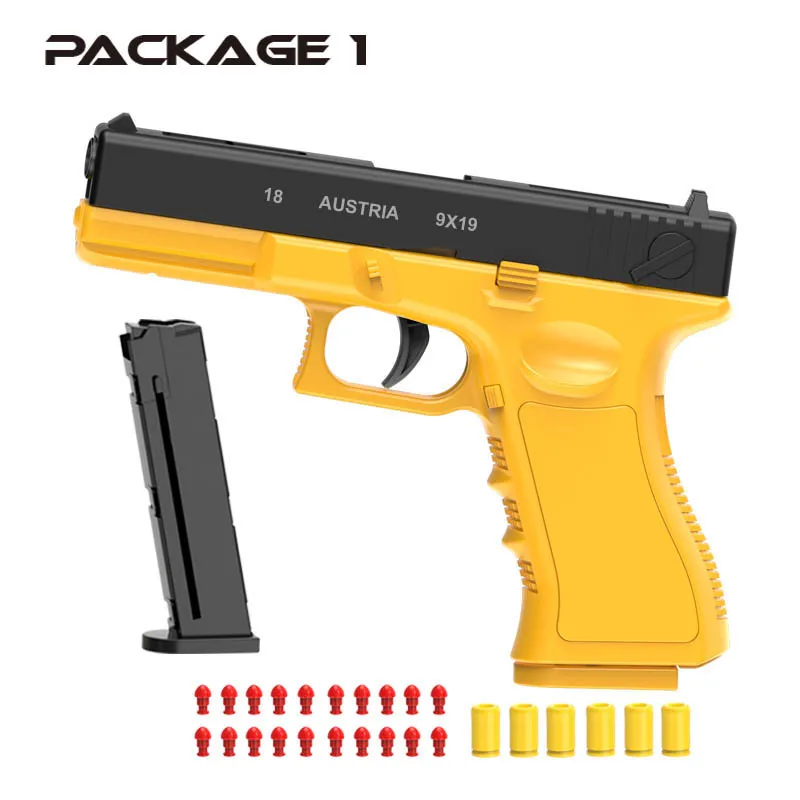 G18 Automatic Shell Ejection Toy Gun Capable of Firing Soft Bullets, Outdoor Toy Shooting , CS Boy Toy