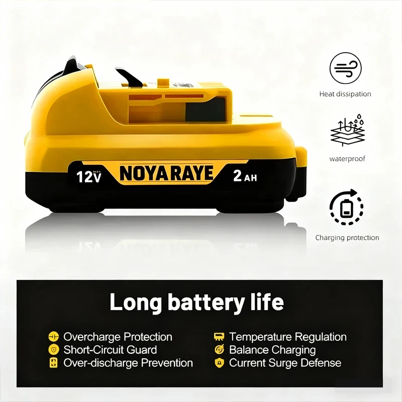 Baterie do nářadí 5Ah 2Ah 12V Li-Ion DCB127 Náhrada pro DeWalt DCB124-XJ DCB120 DCB123 DCB122 DCB124 DCB121 Baterie do elektrického nářadí - náhled 2