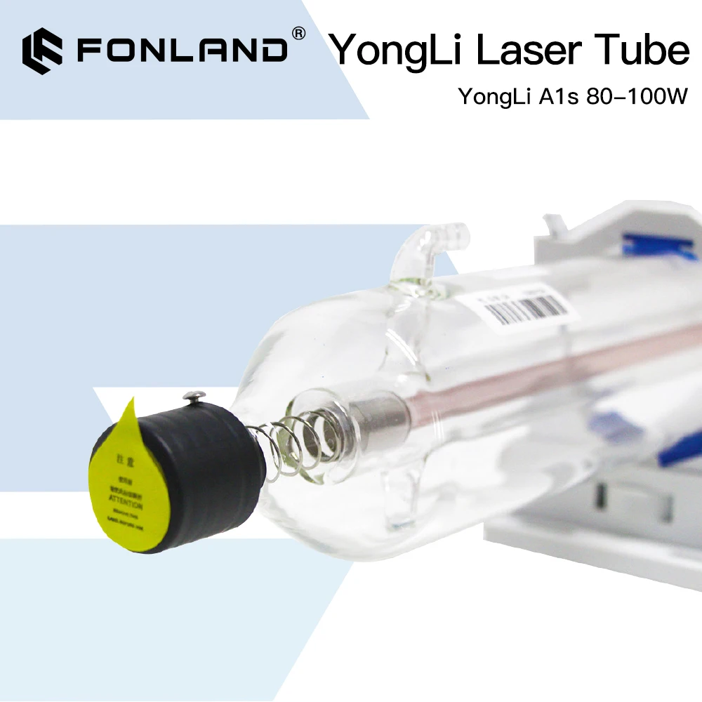 

FONLAND Yongli A1s 100W CO2 Laser Tube Dia.80mm for CO2 Laser Engraving Cutting Machine Wooden Case Box Packing