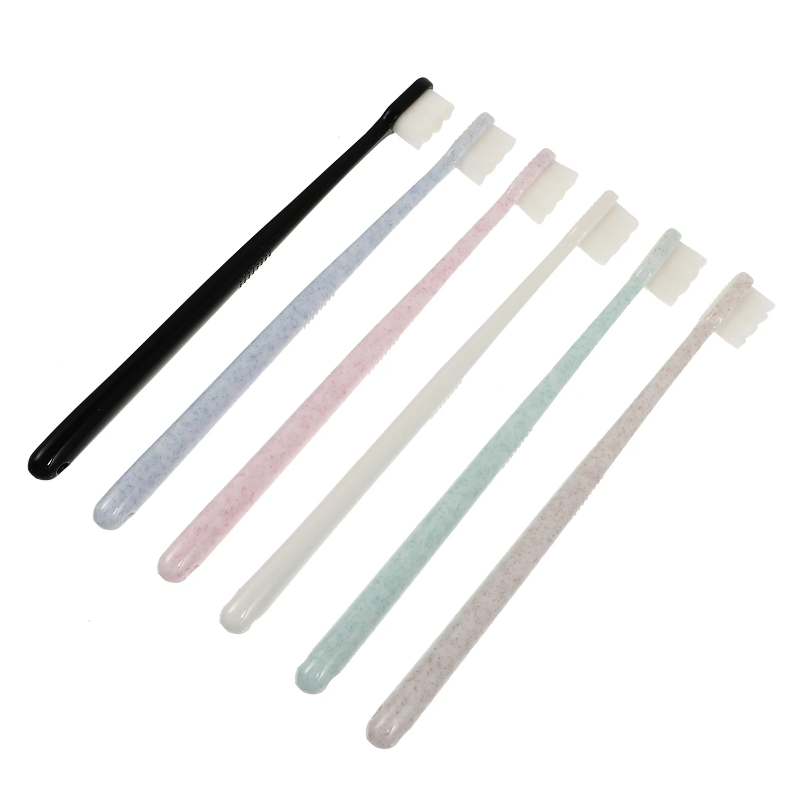 

6Pcs Durable Soft Toothbrushes for Adults Small Lightweight Wavy Design Resists Tartar Plaque Gum Protection Toothbrushes