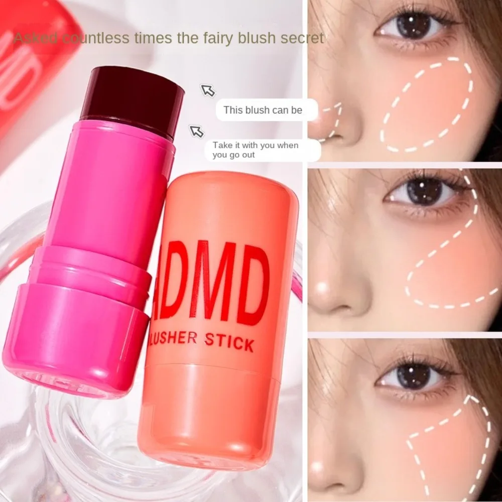 2PCS 4 Colors Multi-Use Lip Gloss Fashion Matte Finish Facial Contour Rouge Long Lasting Formula 3-in-1 Design