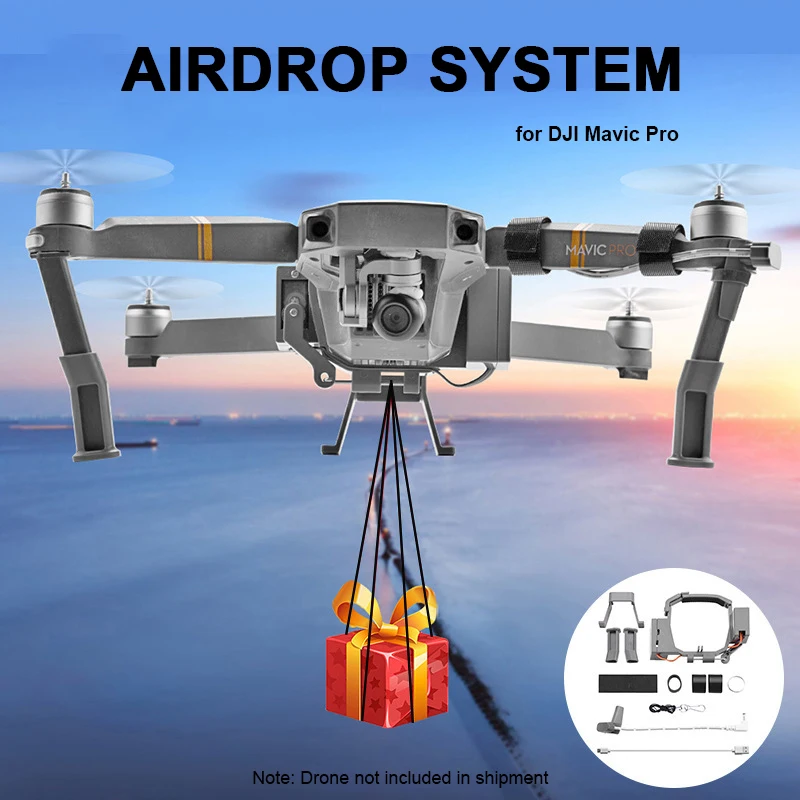 جهاز تحرير قطارة الحمولة لنظام Airdrop القابل لإعادة الشحن DJI Mavic Pro لملحقات خاتم الزواج لتوصيل طعم الصيد