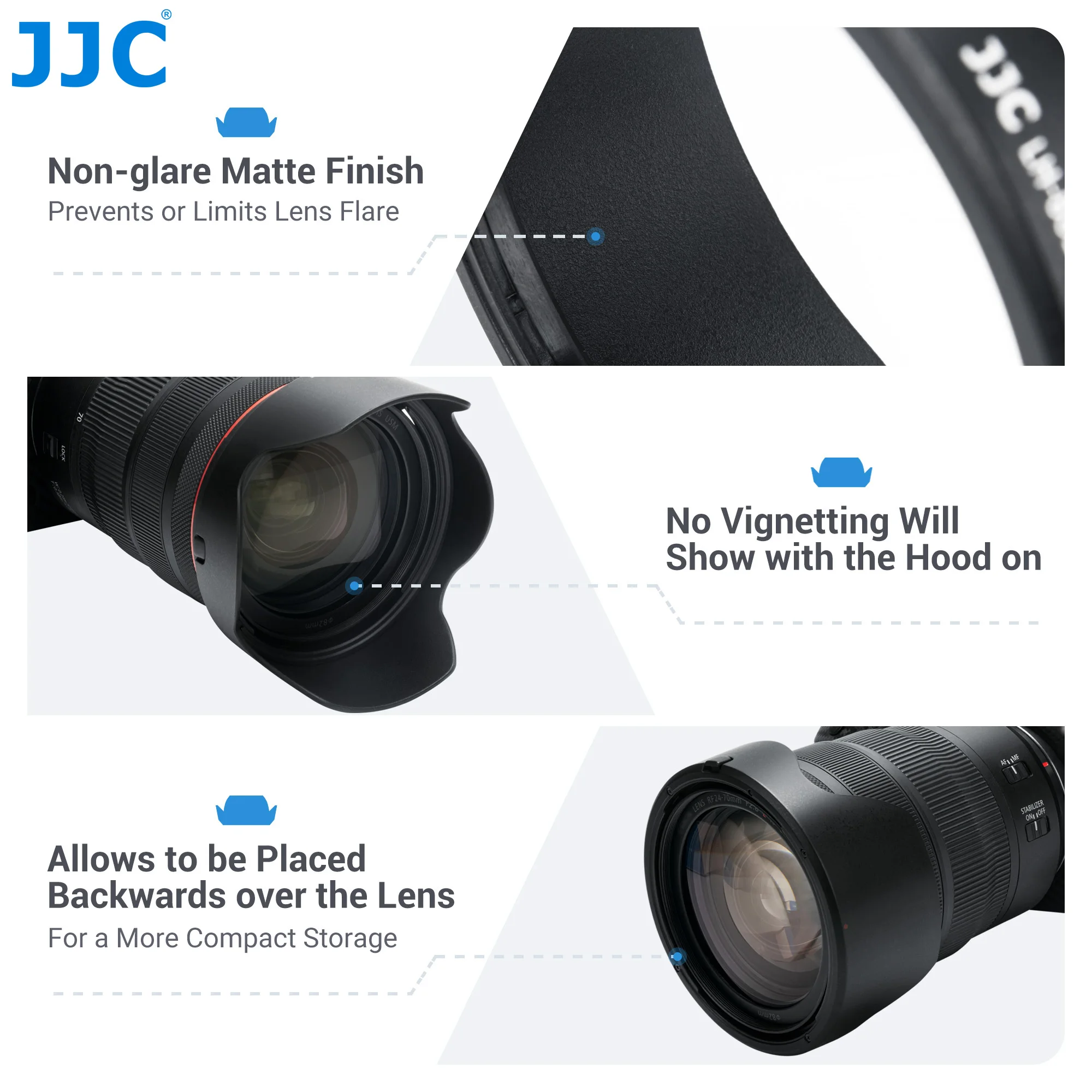 غطاء غطاء عدسة JJC لعدسة Canon RF 24-70mm f/2.8 L IS USM، يستبدل غطاء عدسة Canon EW-88E