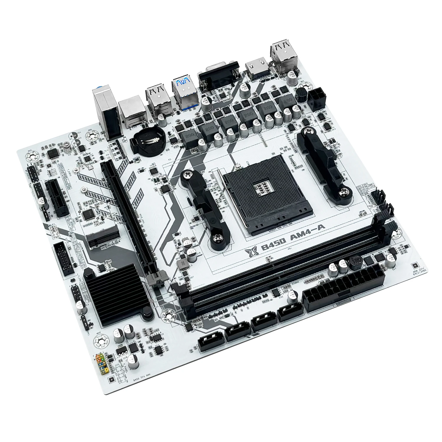 Imagem -03 - Placa-mãe de Mesa Suporta Amd Ryzen Cpu de Geração 15 Hdmi Vga Memória Ddr4 Dual-channel Nvme M.2 Ngff Machinist-b450