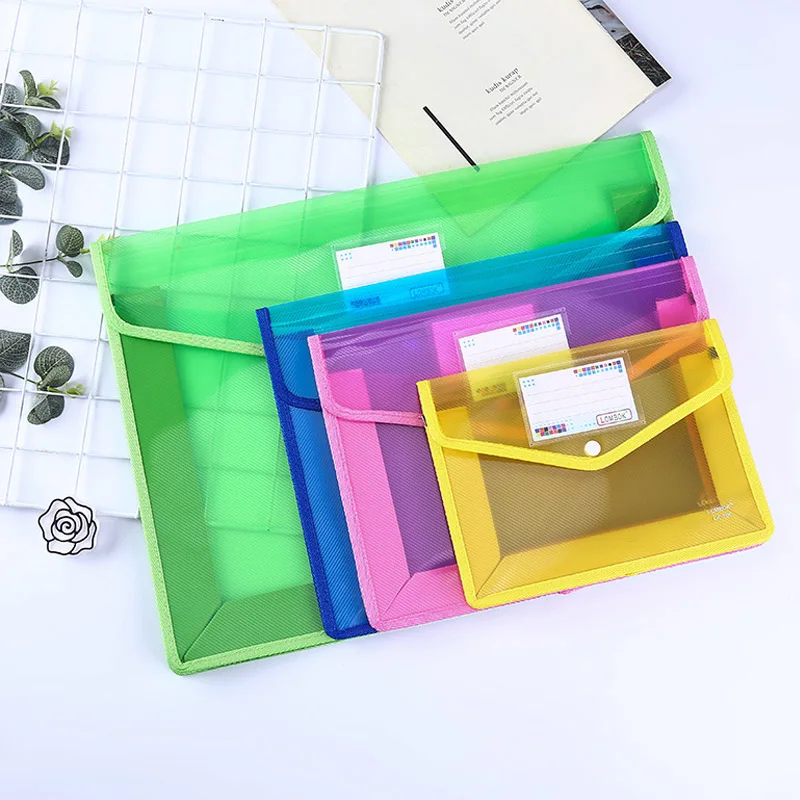 A5/A4/FC/A3 Colorful Accordion File for School Test Papers Office Documents Portable Multi-Page PP Students Expanding Folder