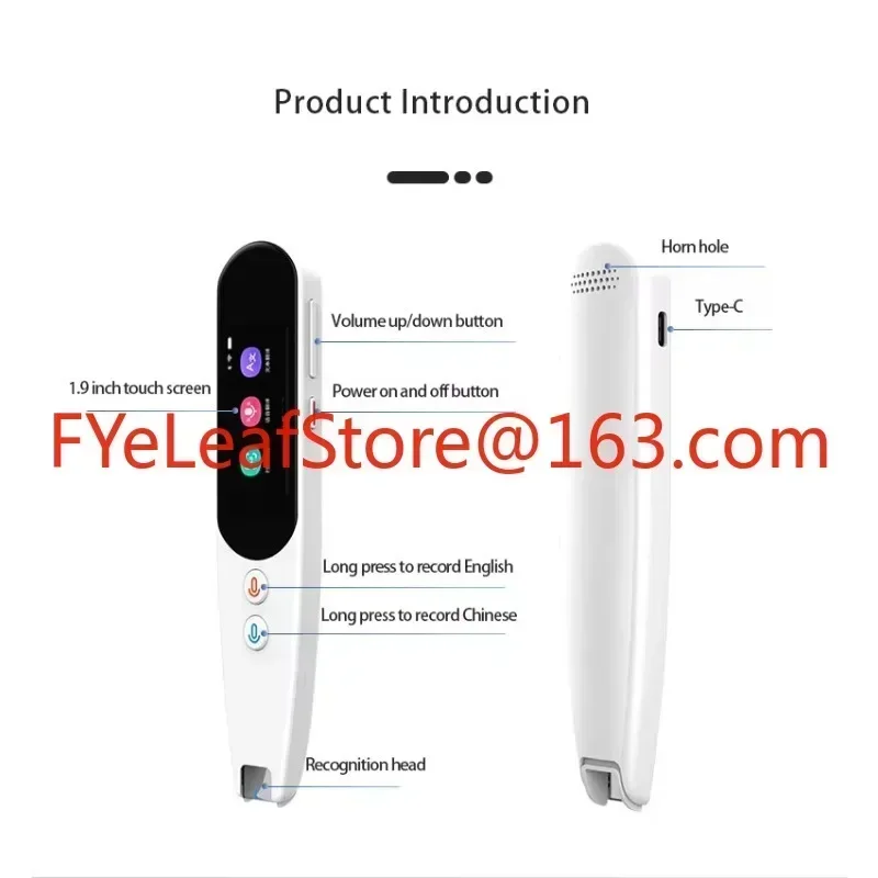 Smart Text Scanning & Real-Time Voice Translator Translation Pen in 112 language French Spanish German Korean Japan