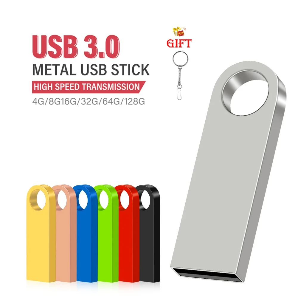 

High Speed USB3.0 128GB Metal Memory Stick 64GB Business Gift Pen Drive 32GB Real Capacity USB 3.0 Flash Drive 16GB U Disk 8GB