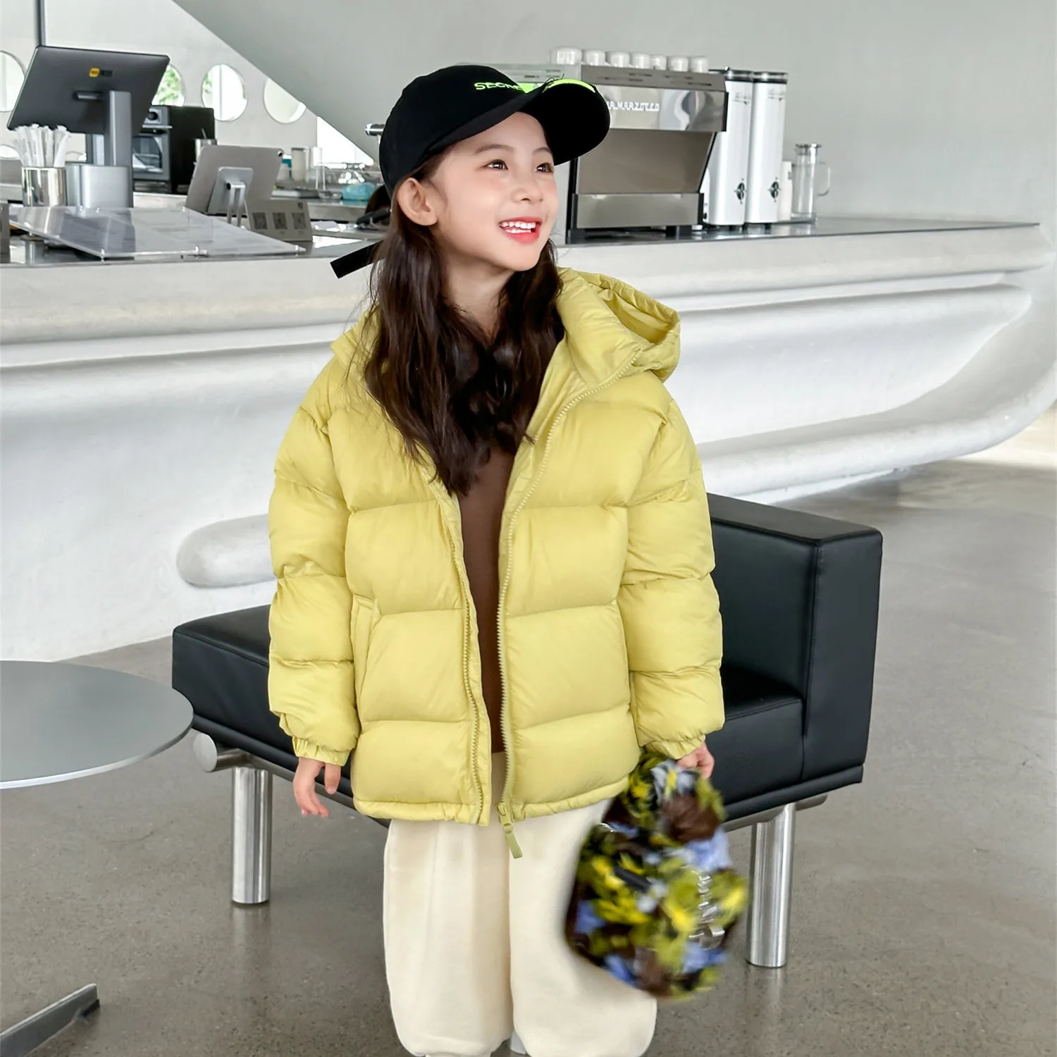 New autumn and winter products: children's down jacket, thickened for boys and girls, Korean version warm bread hooded jacket fo