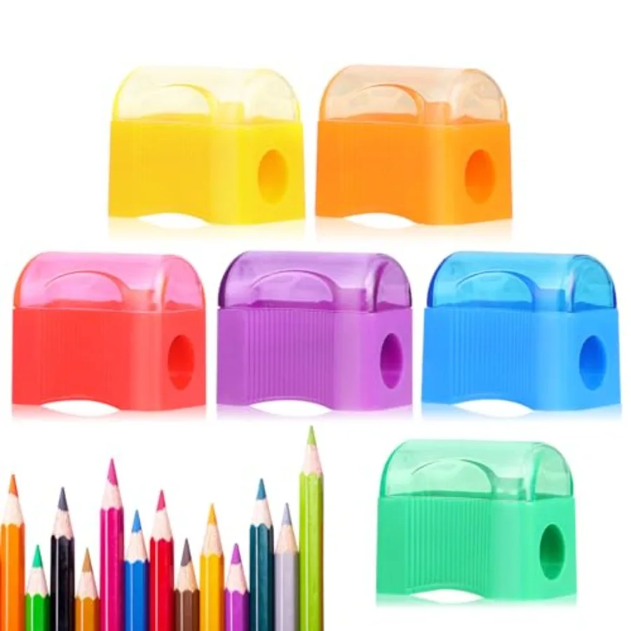 

Plastic Handheld Pencil Sharpener for Classroom, School, Office,'Party Favors and Art Supplies