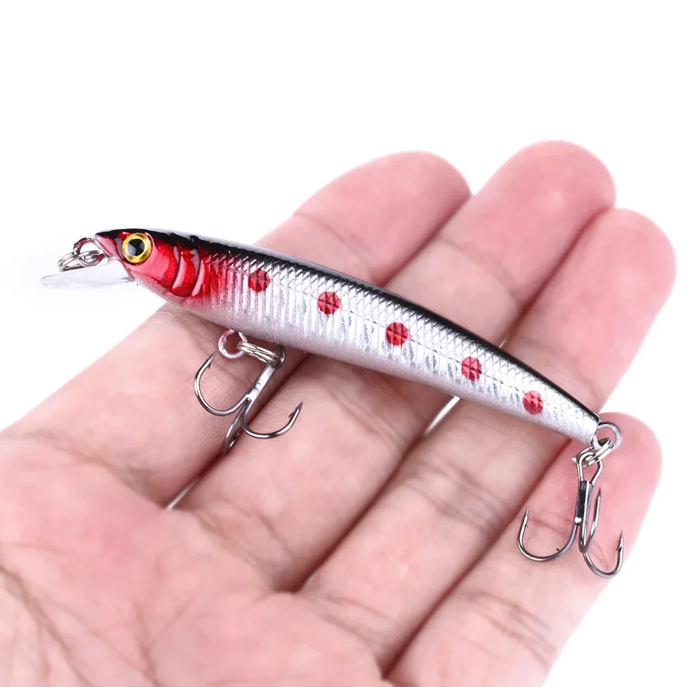 1pc 75mm 5.6g Minnow Fishing Lure Isca Artificial Hard Bait Trolling Wobblers on Pike Crankbait Pesca Carp Peche Tackle