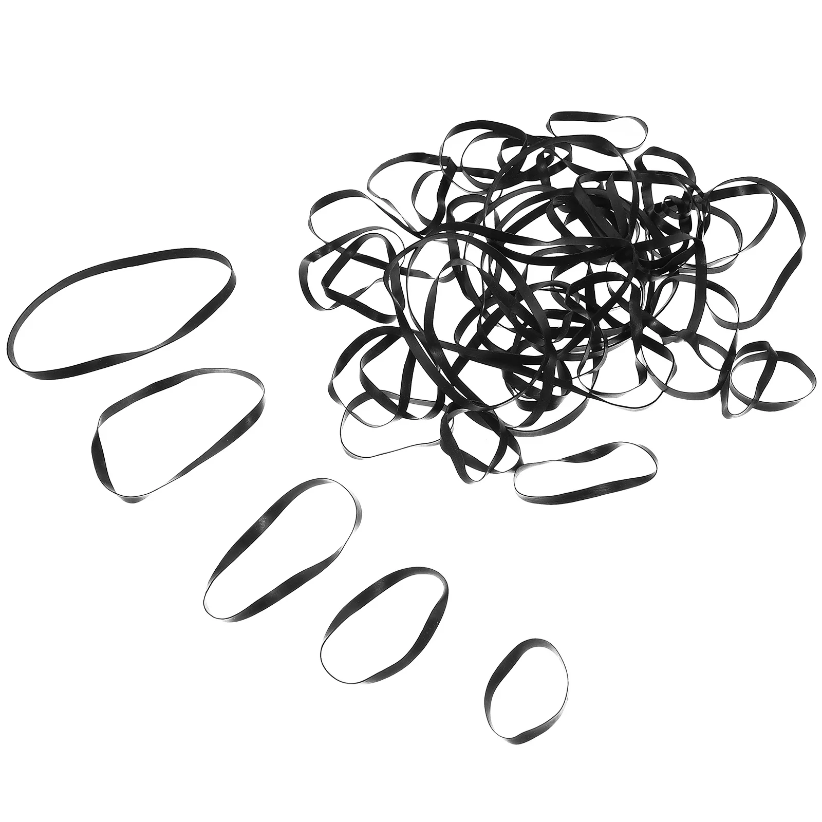 100 قطعة من المطاط عالي التحمل سميك أسود أربطة مرنة لمكتب تنظيم المنزل أدوات حرفية تثبيت مطاط كبير قابل للتمدد #3