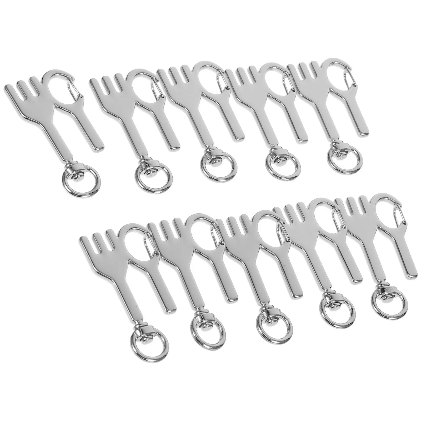 10-teiliges Schlüsselanhänger-DIY-Set, einzigartige Schlüsselanhänger-Accessoires in Besteckform für Bastelarbeiten, kreative Anhänger zum Aufhängen