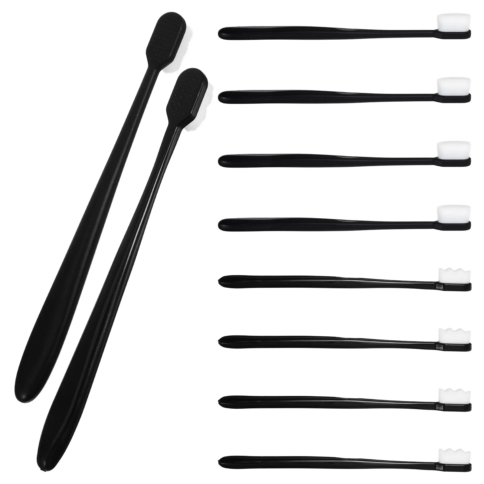 

10pcs Soft Bristle Toothbrush Ultra Dense Nano Bristles For Sensitive Gums Gentle Cleaning Pregnant Women Children Elderly